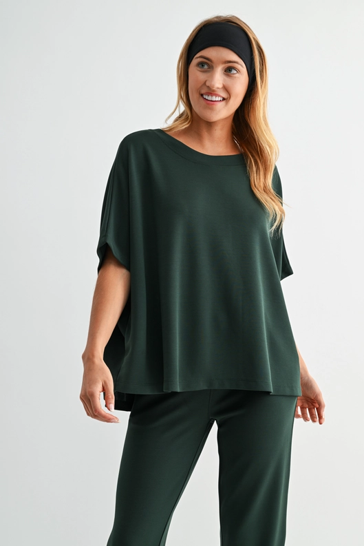 BOATNECK CLOUD FLEECE TOP