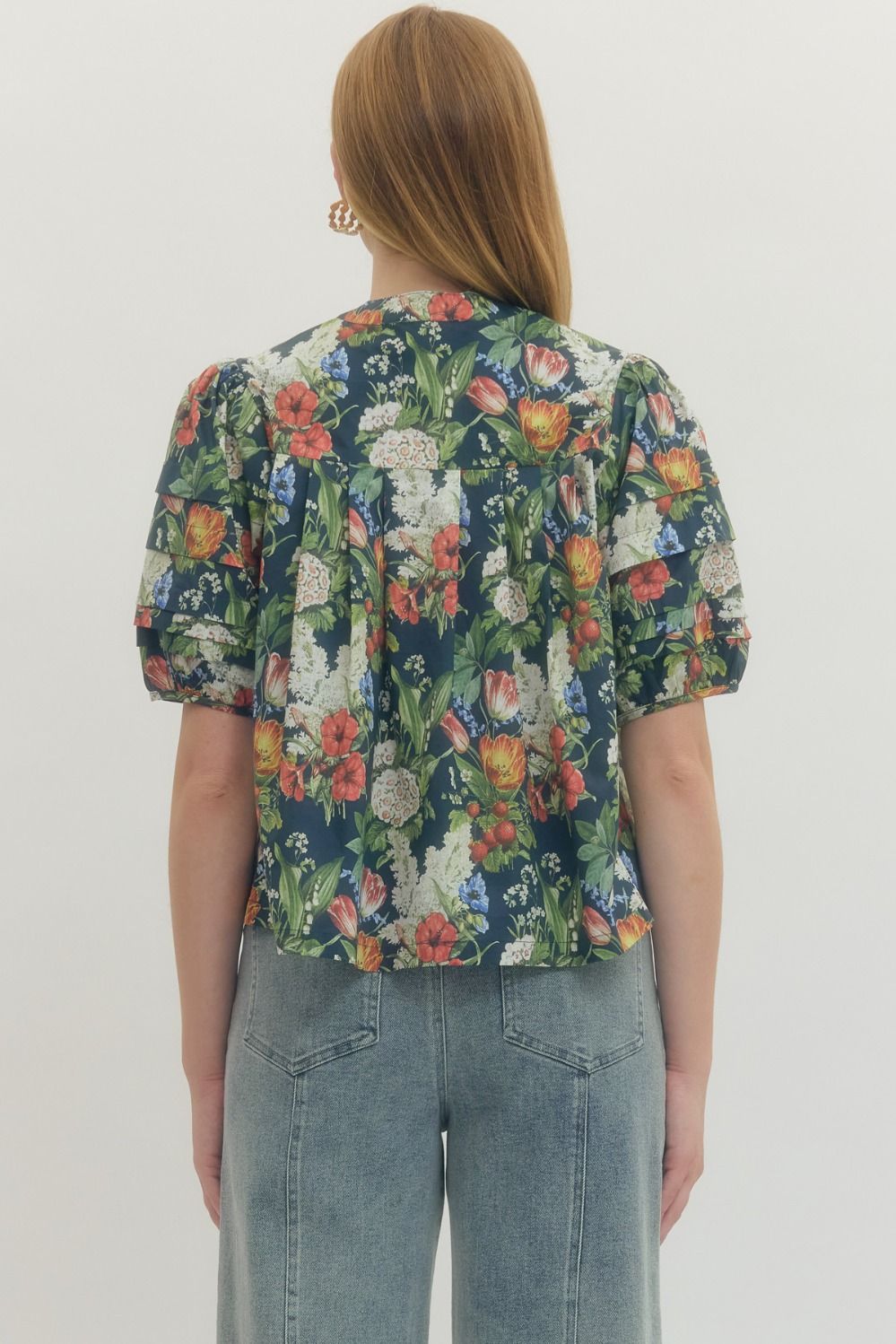 FLORAL HIGHNECK TOP