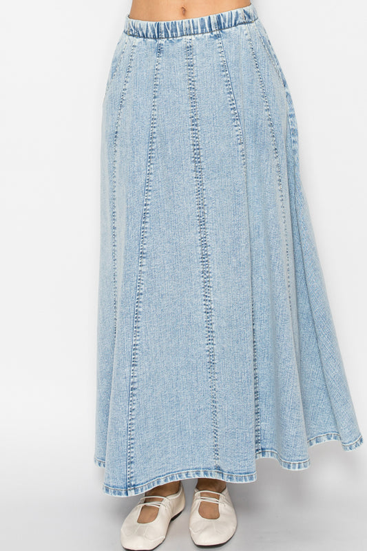 DENIM MIDI SKIRT