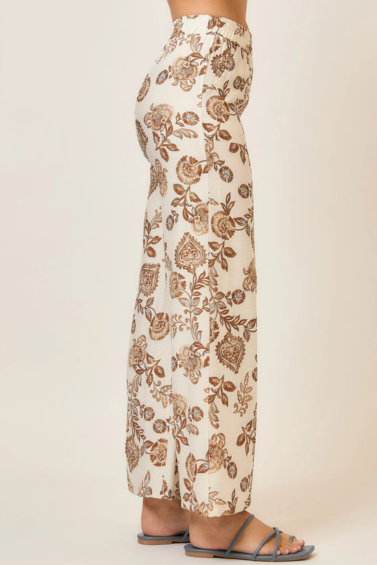 FLORAL WIDE LEG PANTS