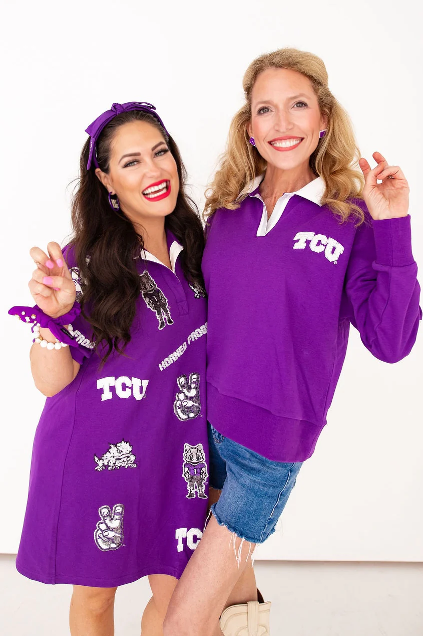 TCU LOGO PATCH DRESS