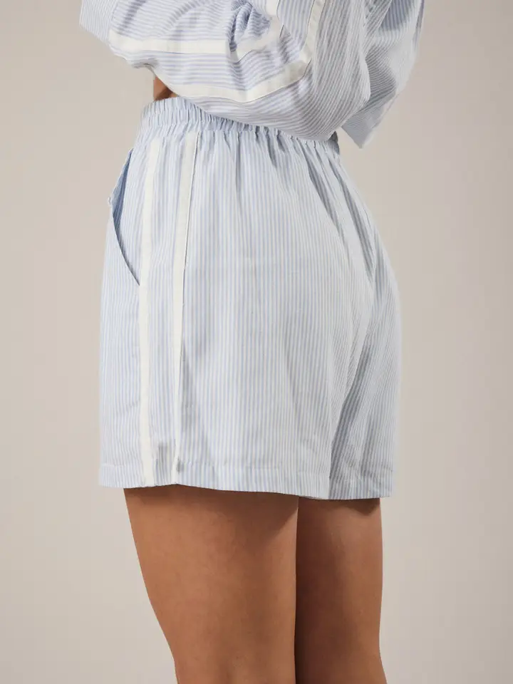 STRIPED DRAWSTRING SHORTS