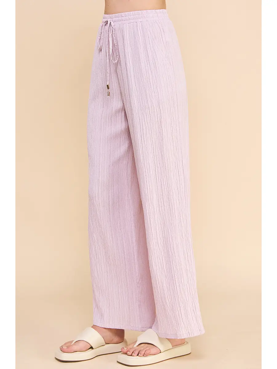 TEXTURED DRAWSTRING PANT