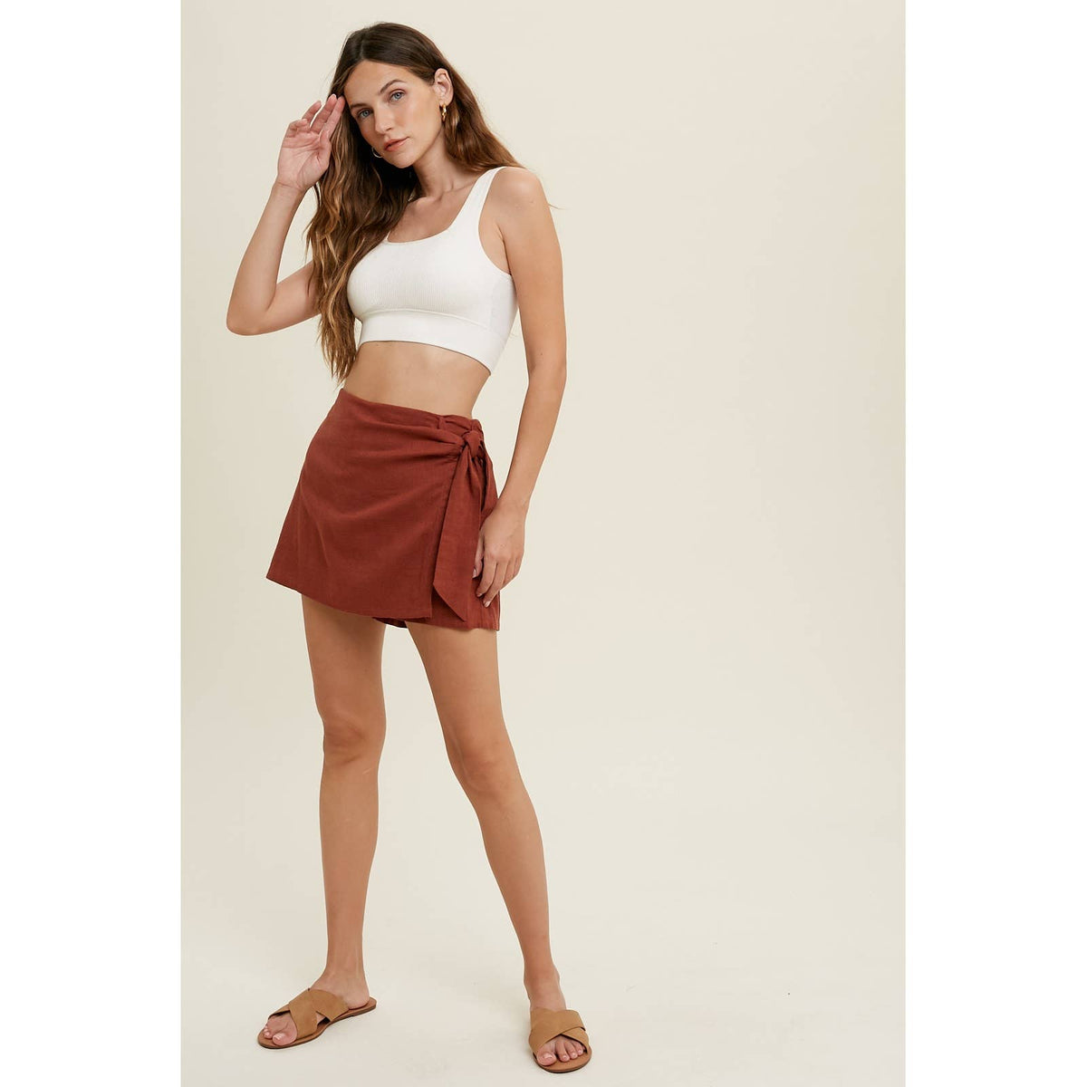 Self-Tie Wrap Skort