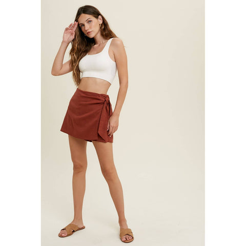 Self-Tie Wrap Skort