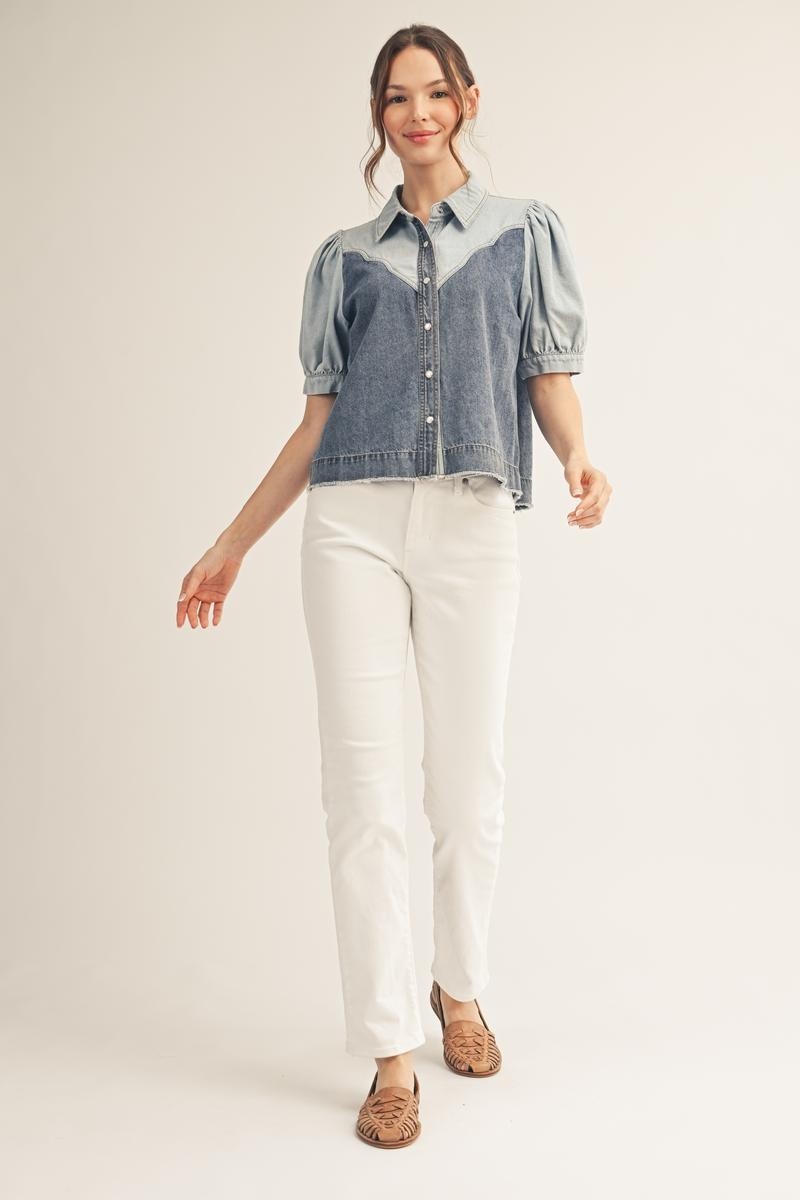 DUEL DENIM TOP