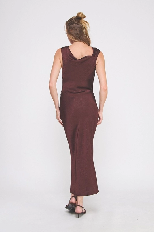 DRAPED MIDI DRESS