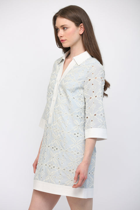 Eyelet Lace Shift Dress