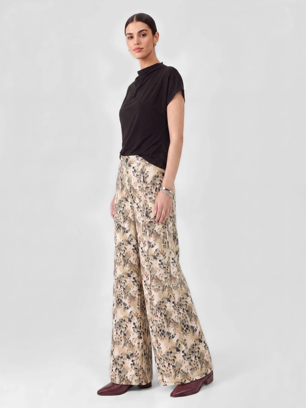 Leopard Tiered Palazzo Pants