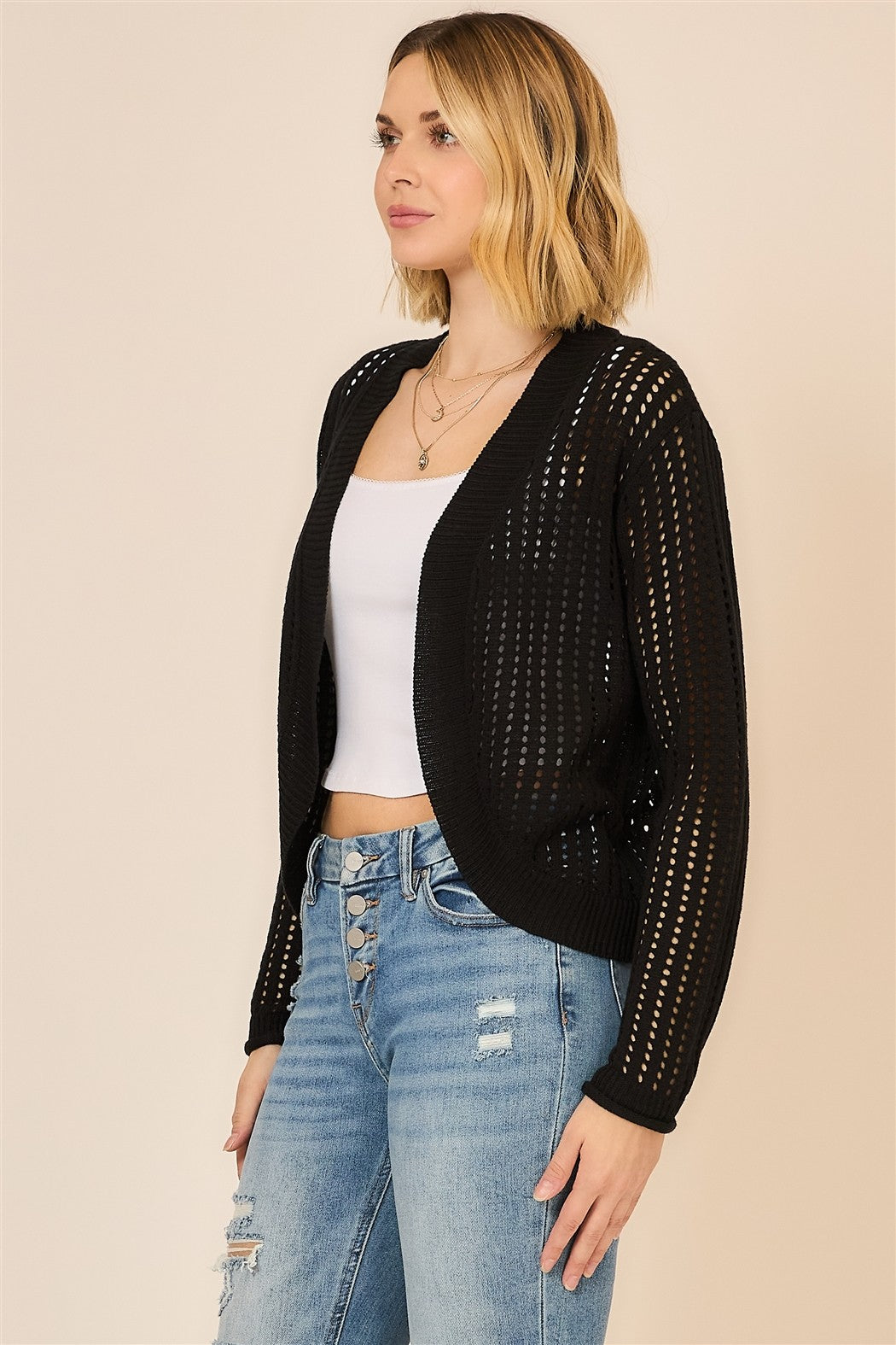 OPEN KNIT CARDIGAN