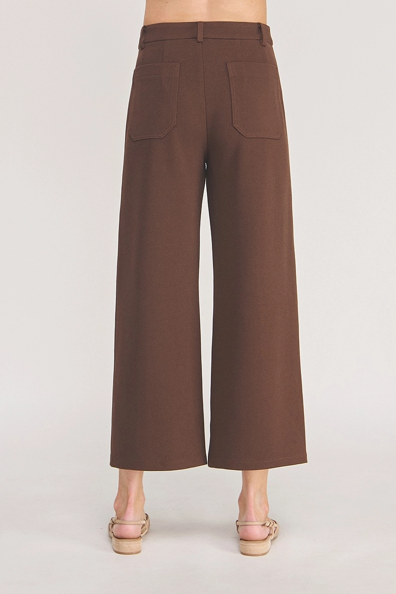 Black and brown straight-leg trousers - product image 4