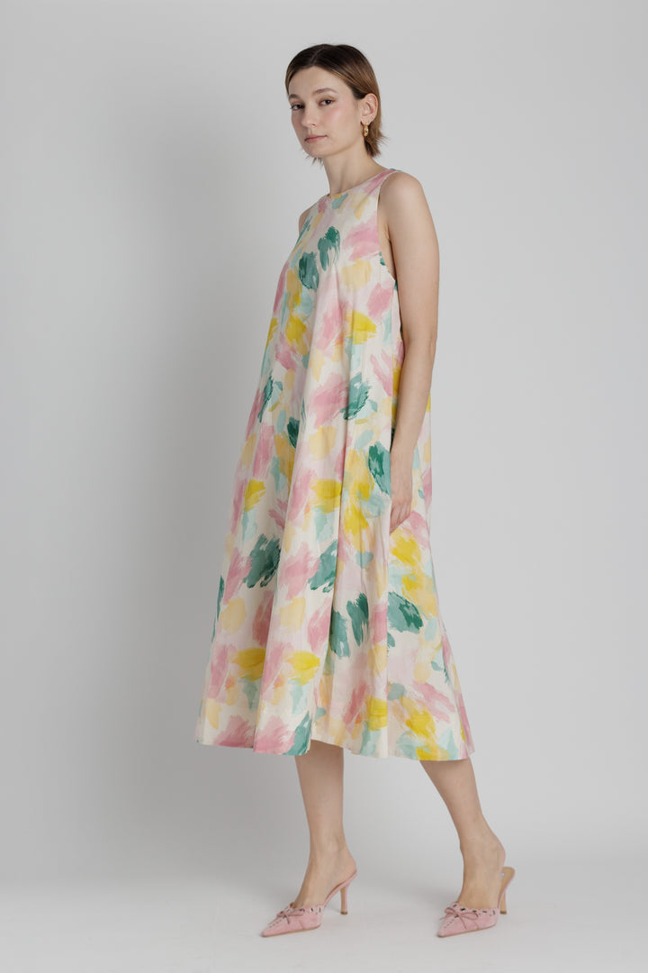 WATERCOLOR MIDI DRESS