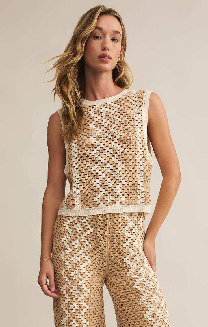 OASIS REVERSIBLE CROCHET TOP