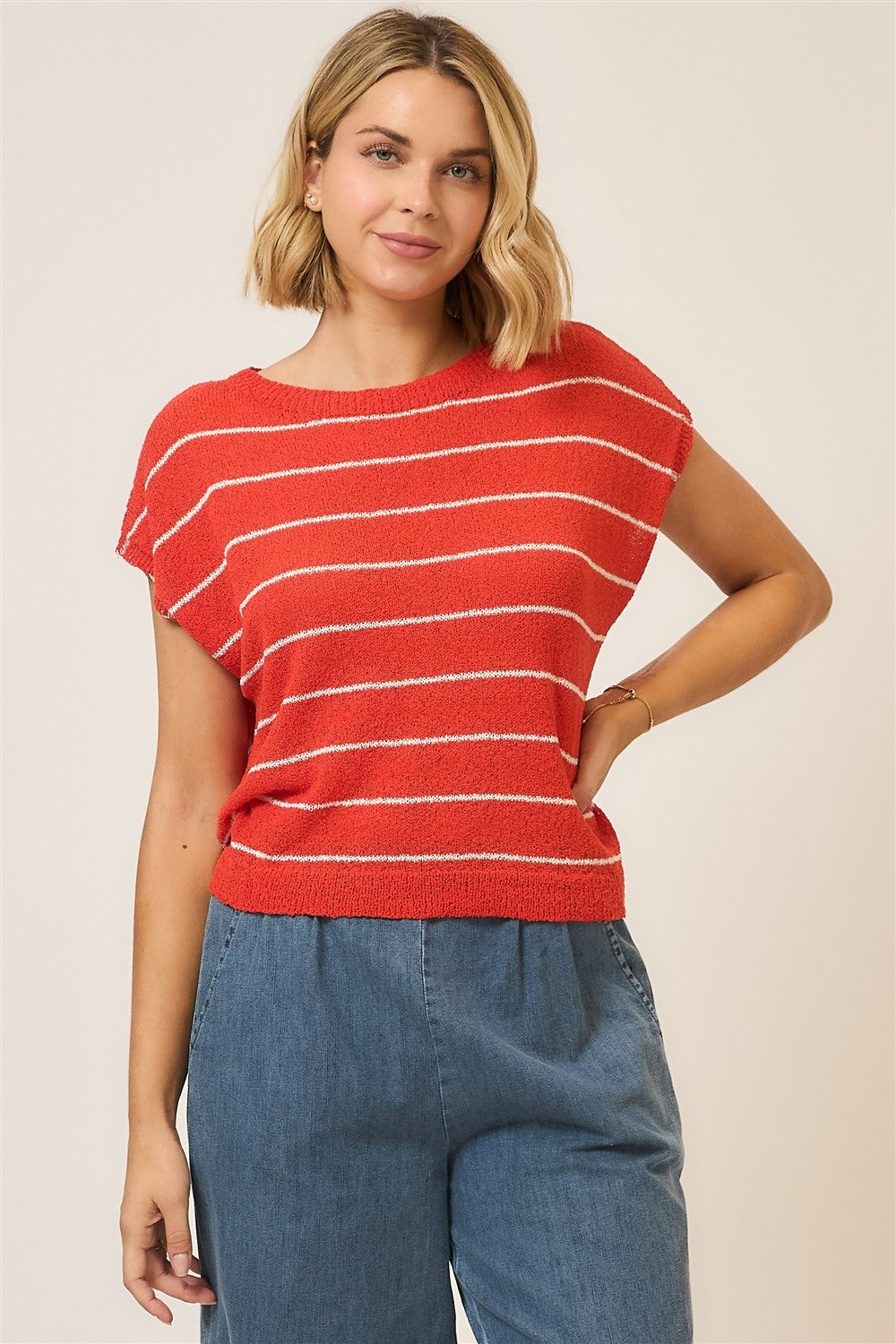 PINSTRIPE KNIT TOP