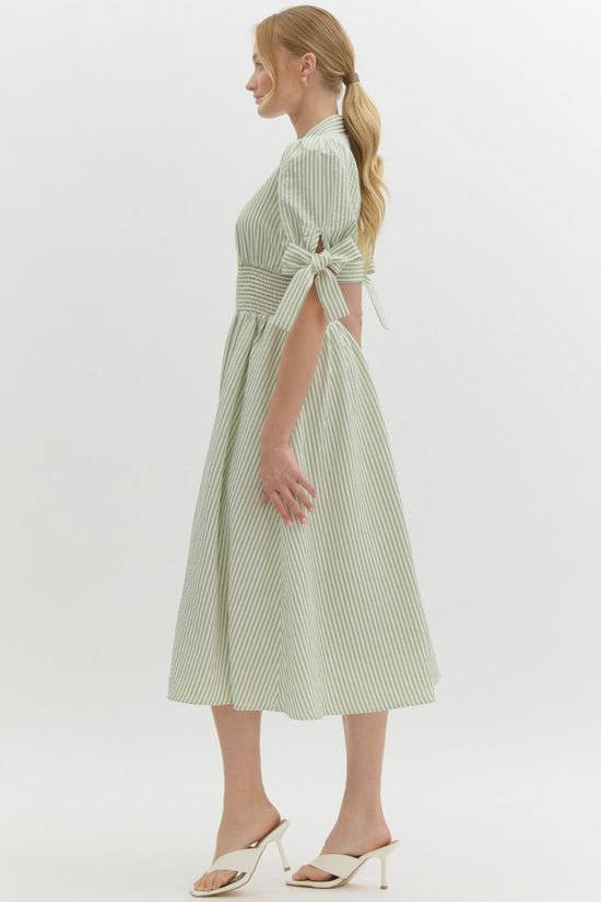 The Sage Haven Zipper Midi Dress