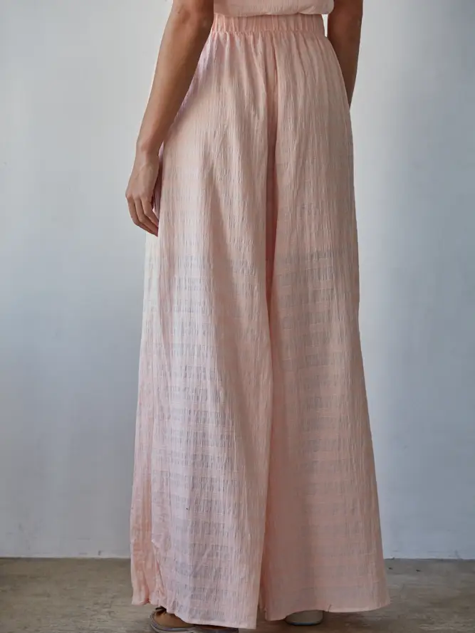 WIDE LEG SIDE SLIT PANTS