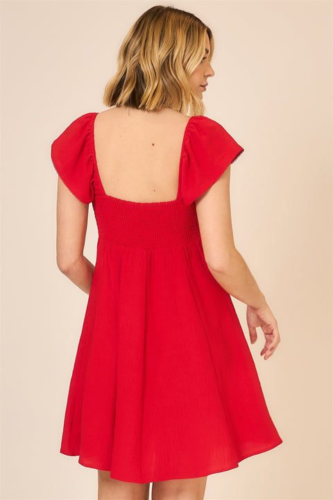 Flutter Sleeve Mini Dress